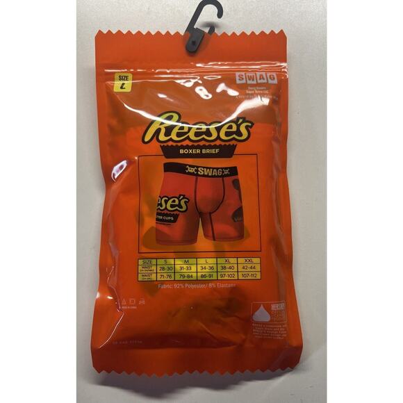 Mens Large 34-36 Reese’s Peanut Butter Cups SWAG Boxer Briefs‎ One Pair - Picture 3 of 4